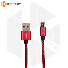 Кабель Profit QY-01 USB-microUSB 1m 2.4A красный