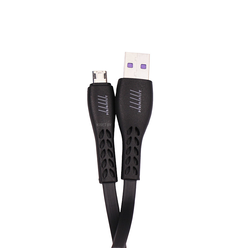 Кабель Profit QY-41 USB-microUSB 1m 3A черный Кабель Profit QY-41 USB-microUSB 1m 3A черный