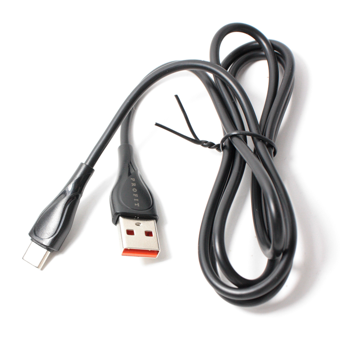 Кабель Profit LS611 USB-A - Type-C 1m 25W черный