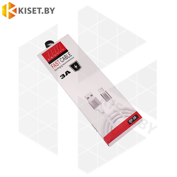 Кабель Profit QY-18 USB-microUSB 2m 3A белый