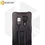 Магнитный кабель Profit USB - microUSB с тканевой оплеткой 1m 2.4A черный