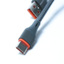 Кабель PROFIT LS632 Type-A - Type-С 2m 30W серый тканевая оплётка