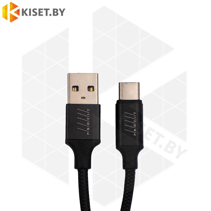 Кабель Profit QY-18 USB-Type-C 1m 3A черный