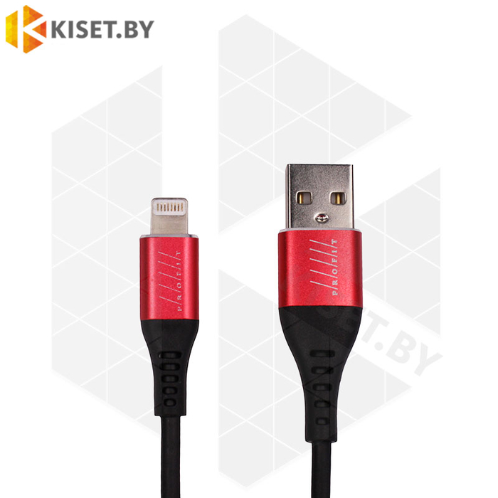 Кабель Profit QY-17 USB-Lightning 1m 2.4A красный