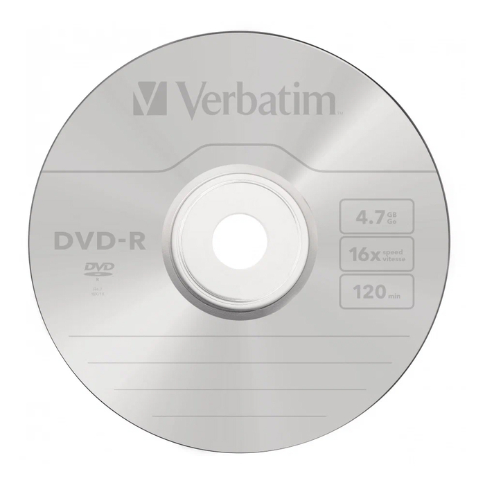 Оптический диск Verbatim DVD-R 16x 4.7 GB 120min в бумажном конверте