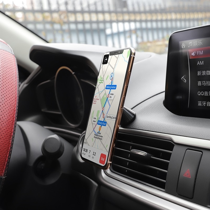 Держатель для телефона автомобильный магнитный Hoco CA46 на приборную панель серебристый