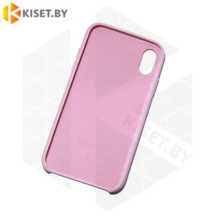 Бампер Leather Case для iPhone Xr розовый