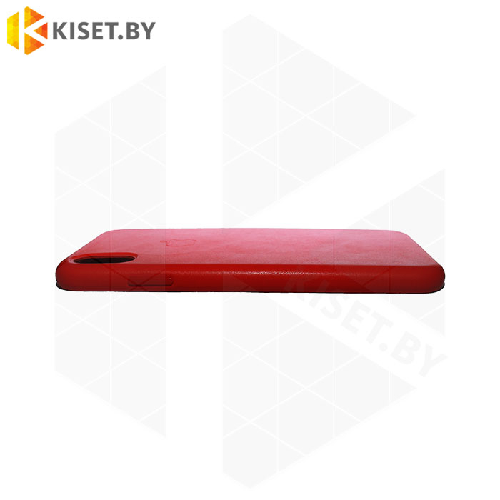 Бампер Leather Case для iPhone Xr красный