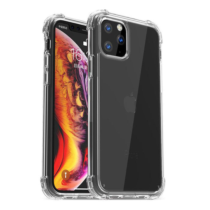 Силиконовый чехол противоударный iPAKY Crystal для iPhone 11 Pro Max прозрачный усиленные углы