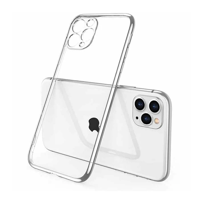 Силиконовый чехол с бортиком для защиты камеры для iPhone 11 Pro Max прозрачный