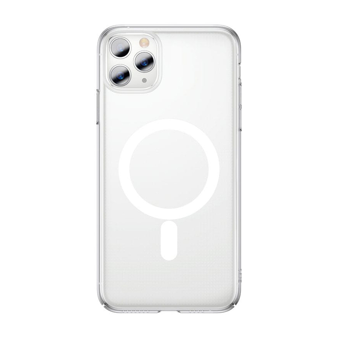 Пластиковый чехол Baseus ARJT000902 для iPhone 11 Pro с MagSafe прозрачный + защитное стекло на экран