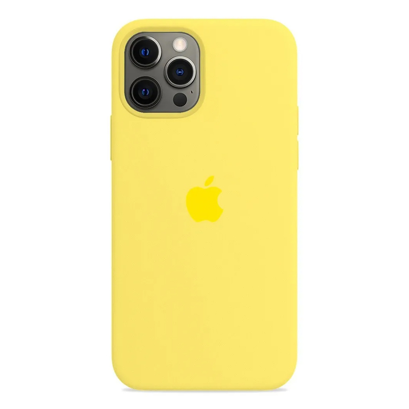 Бампер Silicone Case для iPhone 12 Pro Max лимонный