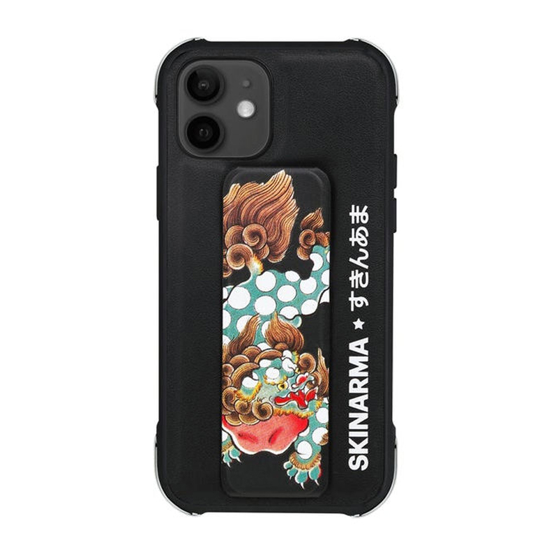 Чехол-накладка противоударный Skinarma Shinwa Sutando Apple iPhone 12 / 12 Pro с подставкой дракон