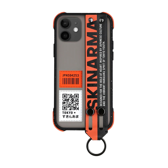 Чехол-накладка противоударный SKINARMA Dotto Apple iPhone 12 / 12 Pro с подставкой оранжевый