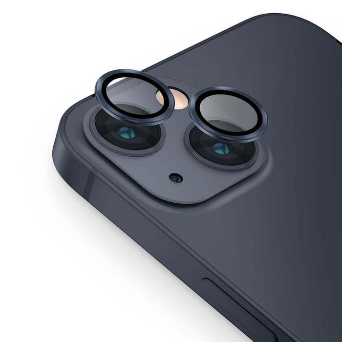 Защитное стекло KST на линзы задней камеры для Apple iPhone 13 / 13 mini с окантовкой черный