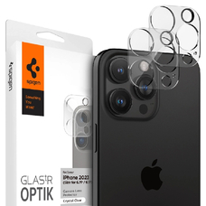 Защитное стекло на камеру SPIGEN OPTIK.TR EZ FIT для IPHONE 14 PRO / PRO MAX / 15 PRO / PRO MAX прозрачный 2 шт.