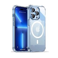 Силиконовый чехол противоударный iPAKY MagSafe для iPhone 15 Pro Max прозрачный усиленные углы