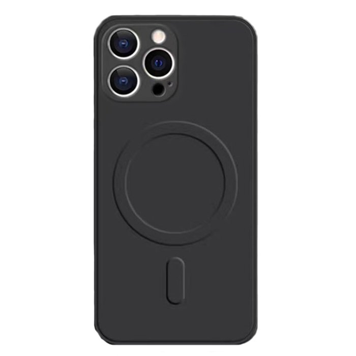 Бампер Silicone Case с Magsafe для iPhone 15 Pro Max черный