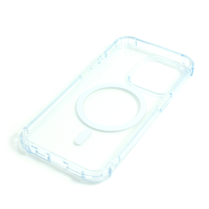 Силиконовый чехол противоударный iPAKY MagSafe для iPhone 15 Pro прозрачный усиленные углы