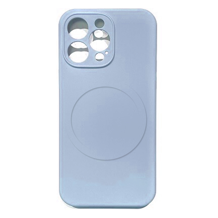 Бампер Silicone Case с Magsafe для iPhone 15 Pro небесный