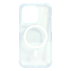 Силиконовый чехол противоударный iPAKY MagSafe для iPhone 15 Pro прозрачный усиленные углы