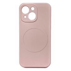 Бампер Silicone Case с Magsafe для iPhone 15 пудровый