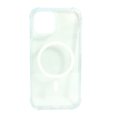 Силиконовый чехол противоударный iPAKY MagSafe для iPhone 15 прозрачный усиленные углы