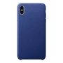 Бампер Leather Case для iPhone Xs Max синий
