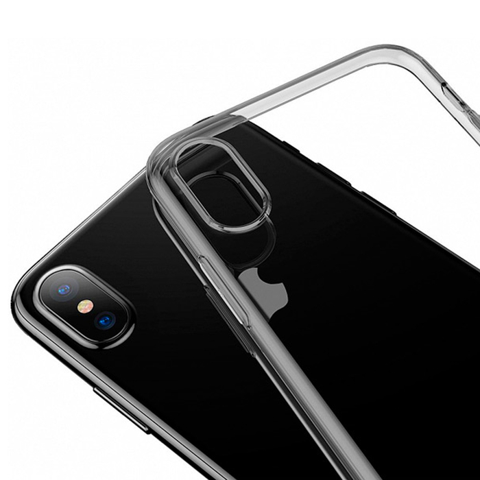 Чехол Baseus Simplicity ARAPIPH65-A01 для iPhone XS Max черно-прозрачный