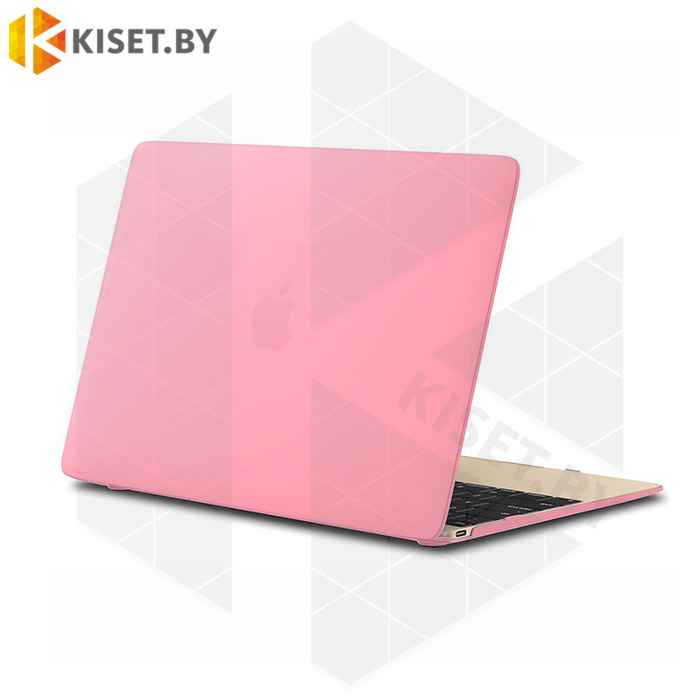 Чехол-накладка пластиковый для MacBook 12" матовый розовый
