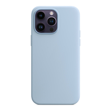 Бампер Silicone Case для iPhone 14 Pro Max васильковый