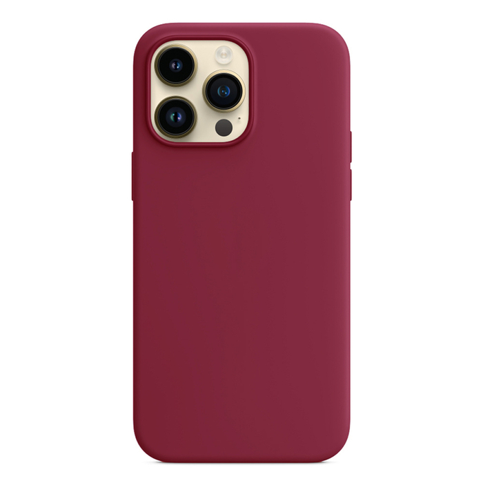 Бампер Silicone Case для iPhone 14 Pro марсала