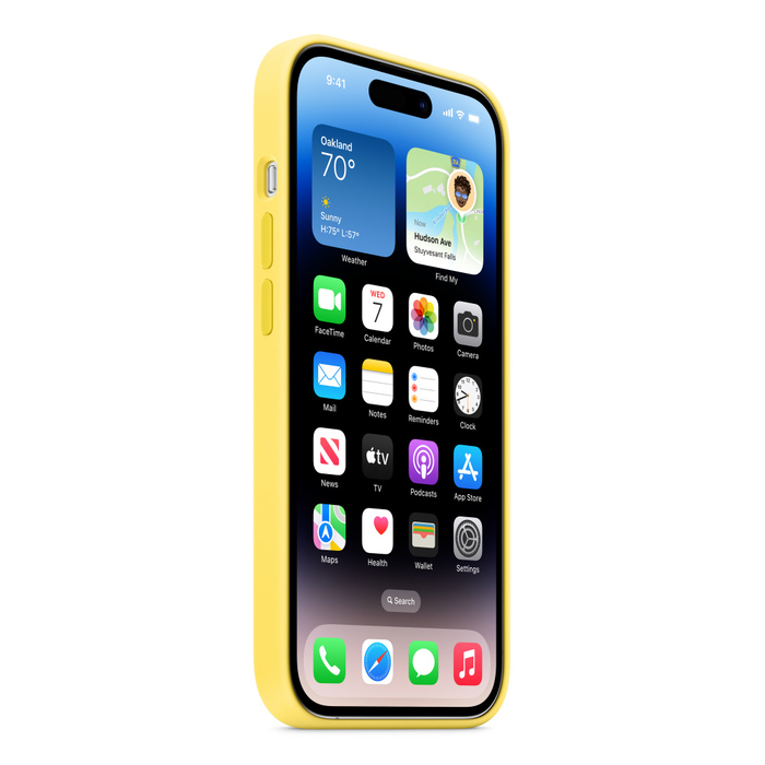Бампер Silicone Case для iPhone 14 Pro лимонный
