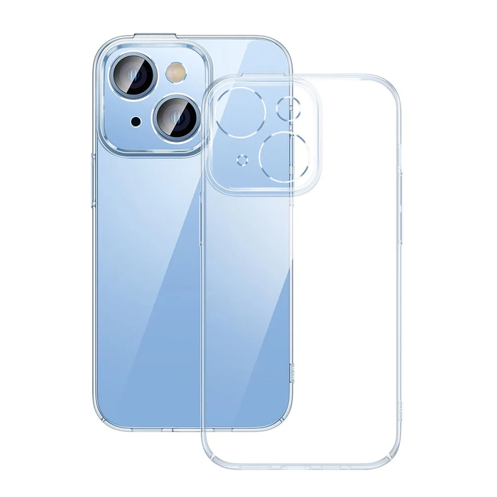 Чехол-накладка пластиковый Baseus Crystal Series ARJB000002 для iPhone 14 прозрачный + защитное стекло
