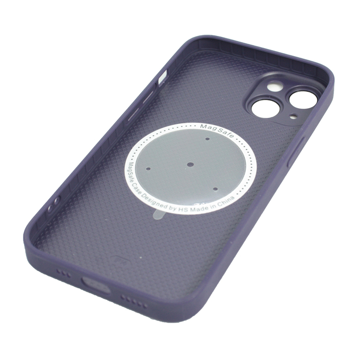 Стеклянный чехол-бампер KST GC для Apple iPhone 14 фиолет с MagSafe и защитой камеры
