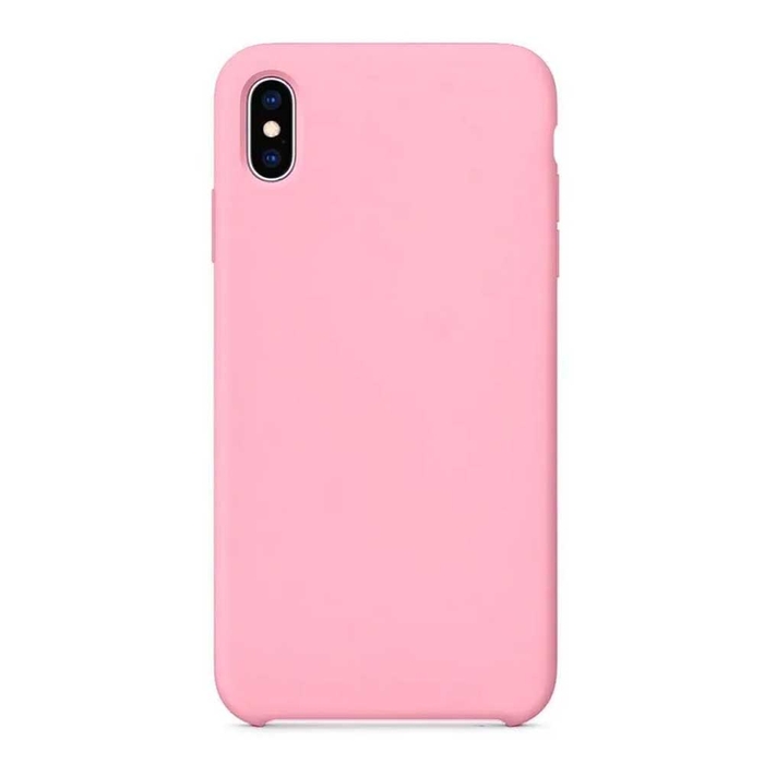 Бампер Silicone Case для iPhone X / Xs розовый #6