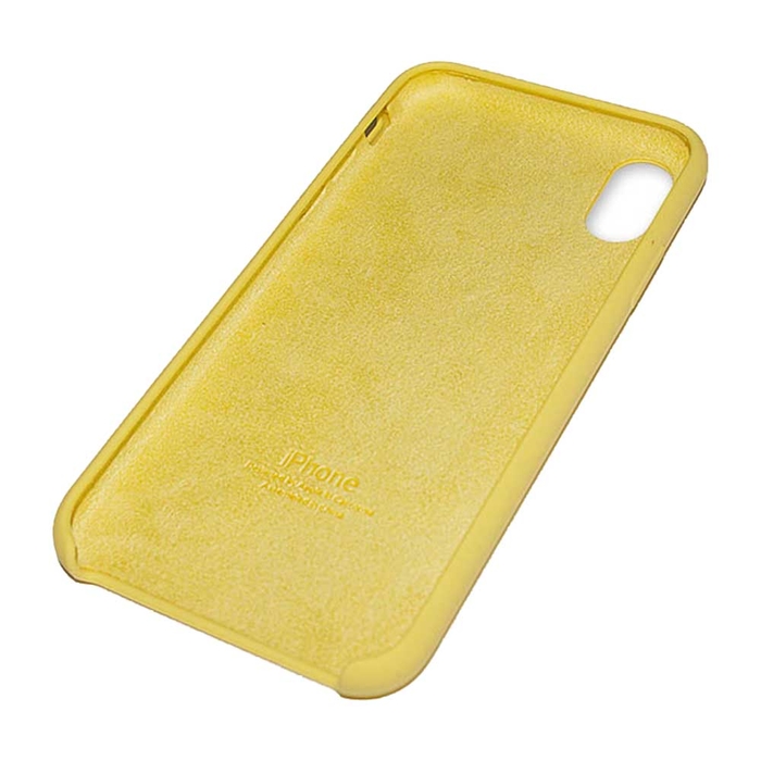Бампер Silicone Case для iPhone X желтый неон #32