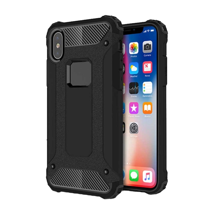 Гибридный противоударный чехол Shockproof для iPhone X, черный