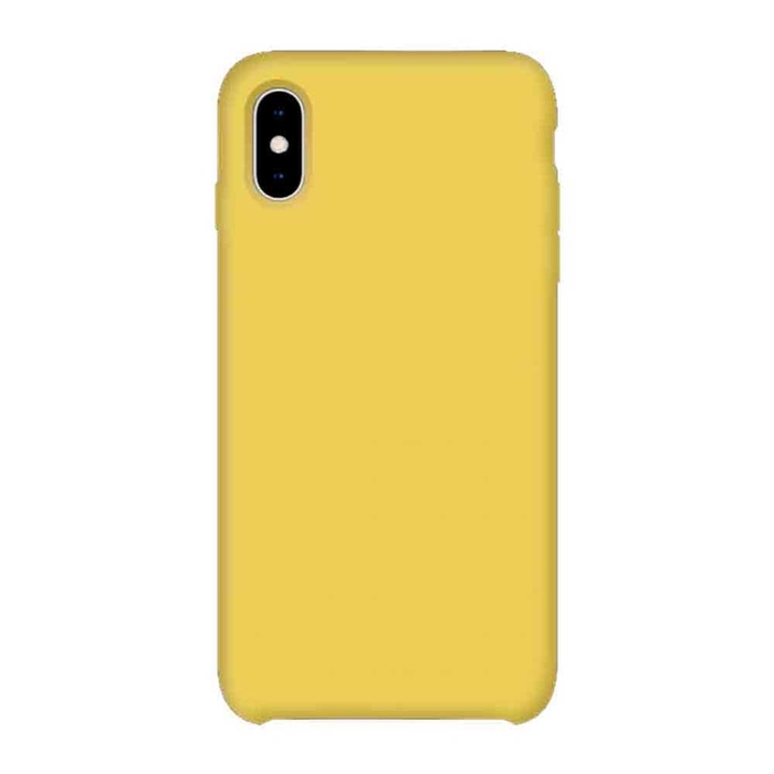 Бампер Silicone Case для iPhone X / Xs желтый #4