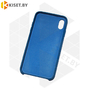 Бампер Leather Case для iPhone Xs Max синий