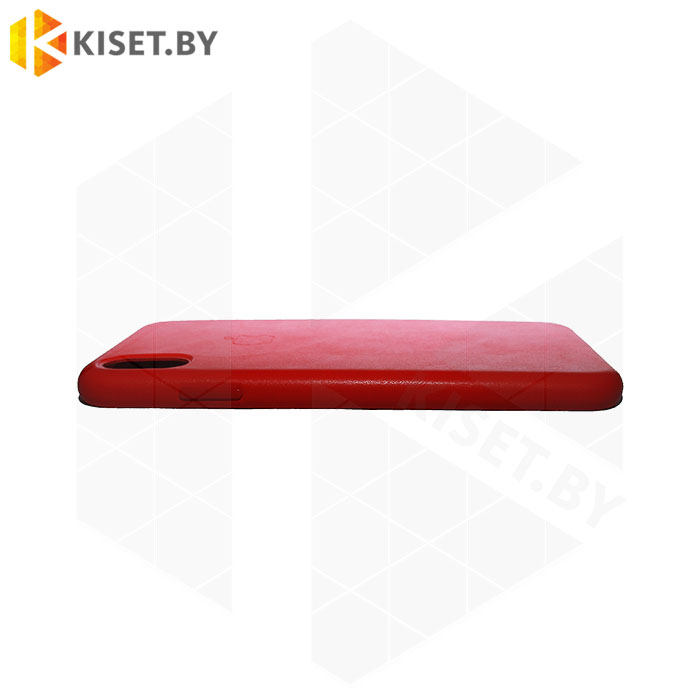 Бампер Leather Case для iPhone Xs Max красный