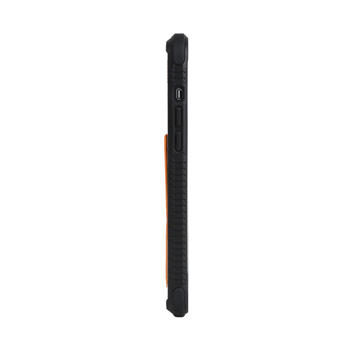 Чехол-накладка противоударный SKINARMA Shingoki для Apple iPhone 13 с подставкой черный оранжевый