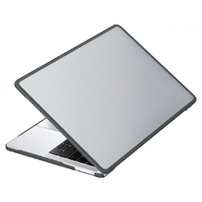 Чехол-накладка гибридный для MacBook Air 15 (A2941) матовый серый