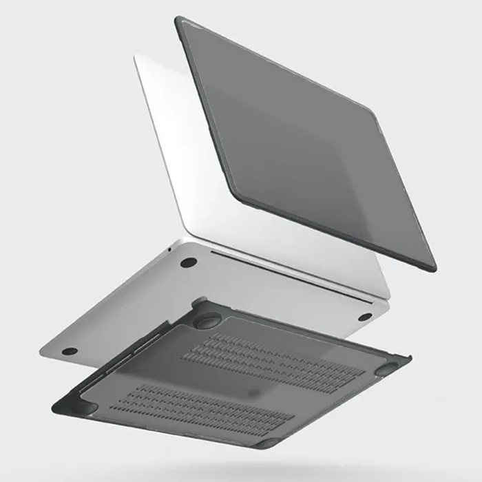 Чехол-накладка гибридный для MacBook Air 13.6 (A2681) матовый черный