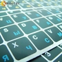 Виниловые наклейки черные на клавиатуру (синие символы ENRU-V48102)