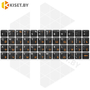 Силиконовые наклейки черные на клавиатуру (оранжевые символы ENRU-S48105)