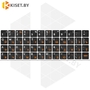 Виниловые наклейки черные на клавиатуру (оранжевые символы ENRU-V48105)