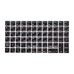 Силиконовые наклейки черные на клавиатуру 69 символов (розовые символы ENRU-S69106)