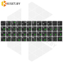 Силиконовые наклейки черные на клавиатуру (салатовые символы ENRU-S48109)