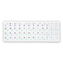 Виниловые наклейки белые на клавиатуру (салатовые символы ENRU-V48309)